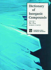 Dictionary of Inorganic Compounds