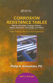 Corrosion Resistance Tables | Part D | Philip A. Schweitzer, P.E. | Ta