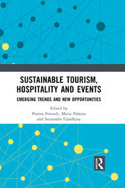 'Sustainable Tourism, Hospitality and Events', book cover. 